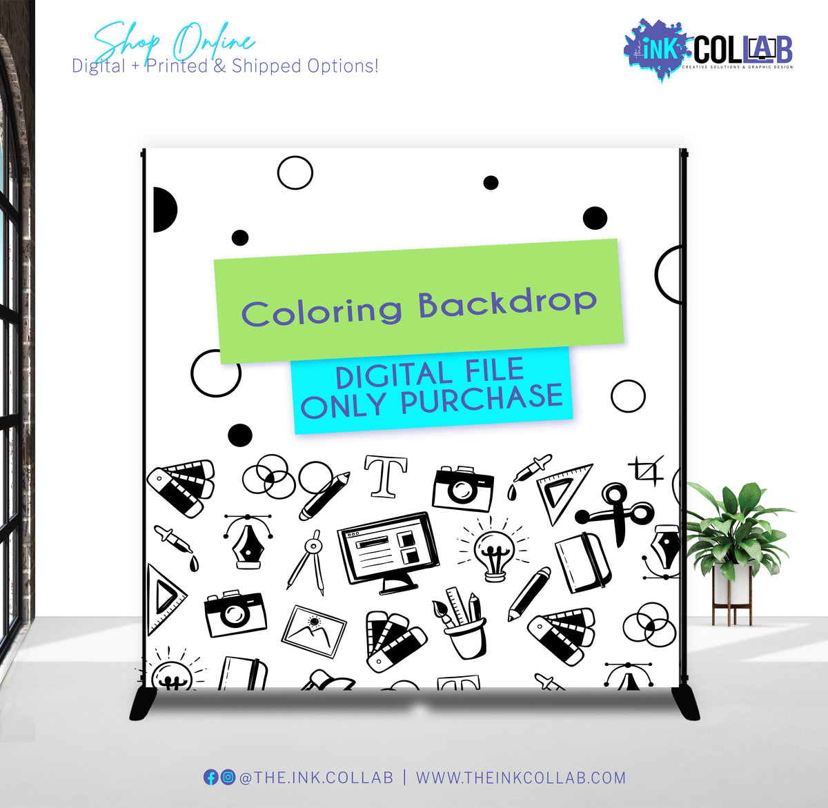 Coloring Backdrop (Self Print) – theinkcollab