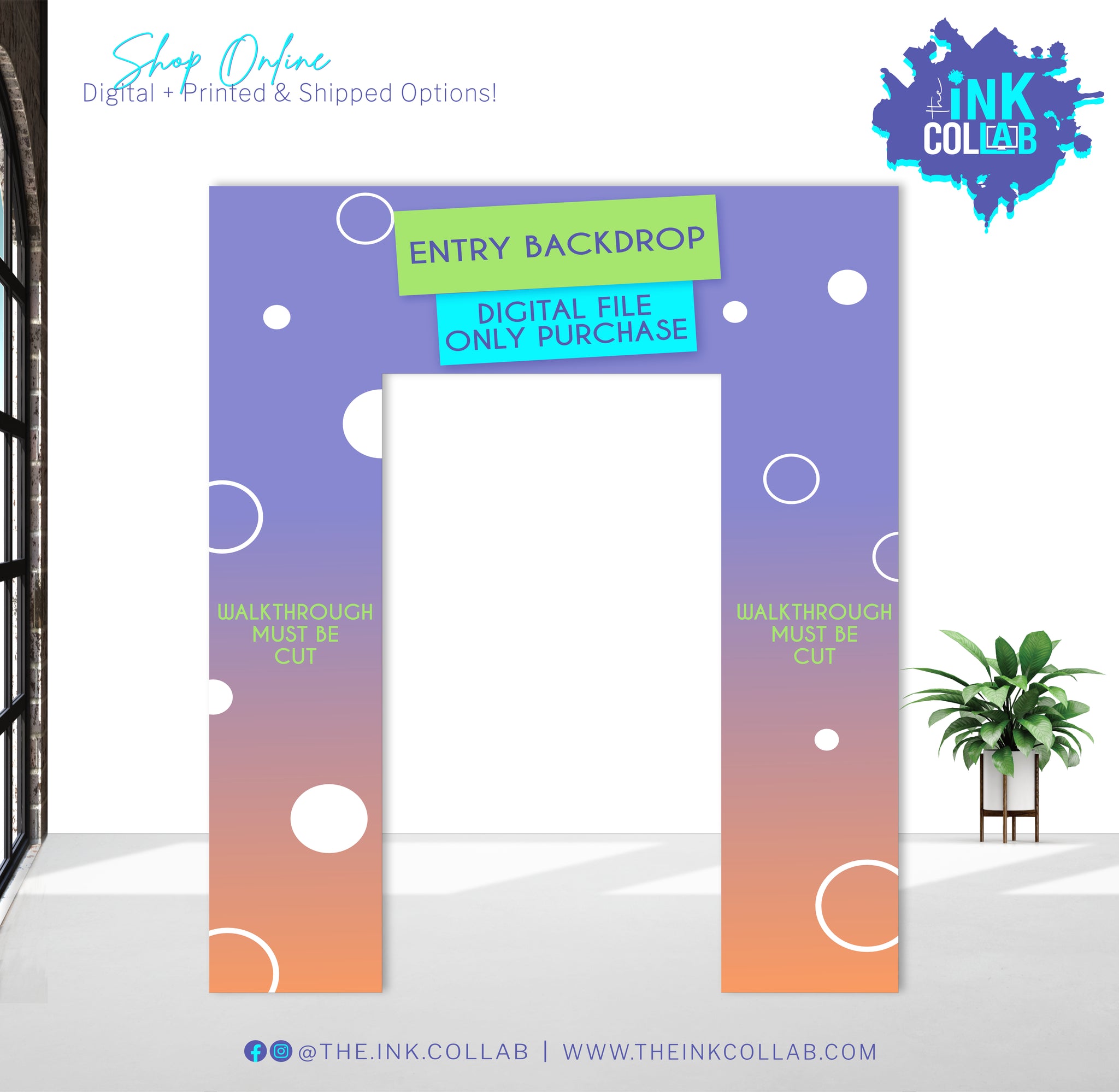 Entry Backdrop Entry Backdrop (Self Print) – theinkcollab